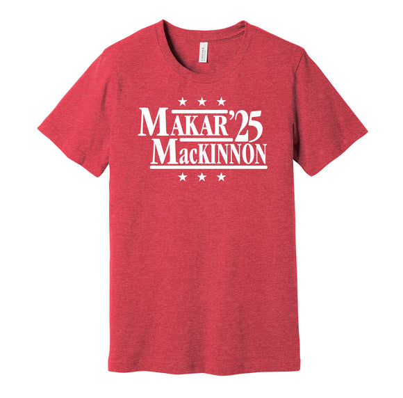 makar mackinnon for president 2025 four nations team canada fan election parody red shirt