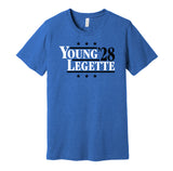 bryce young xavier legette for president 2028 carolina panthers fan election parody blue shirt