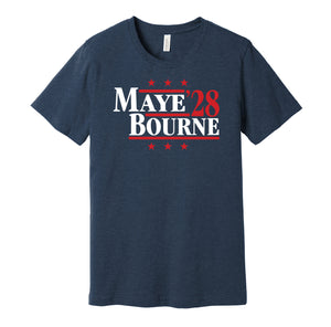 drake maye kendrick bourne for president 2028 new england patriots fan election parody blue shirt