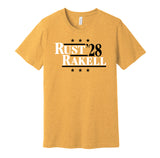 bryan rust rakell for president '28 2028 pittsburgh penguins fan election parody gold shirt