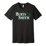 jalen hurts devonta smith for president 2028 philadelphia eagles fan parody black shirt