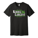 dave krieg steve largent for president 1986 80s seattle seahawks fan election parody black shirt