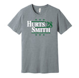 jalen hurts devonta smith for president 2028 philadelphia eagles fan parody grey shirt