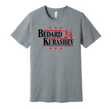 connor bedard kurashev for president 2024 chicago blackhawks fan grey shirt