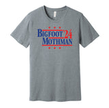 bigfoot mothman for president 2024 cryptid creature alternative fan grey shirt