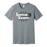 anze kopitar adrian kempe for president 2028 los angeles kings fan election parody grey shirt