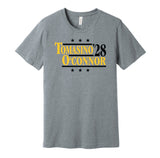 tomasino oconnor for president '28 2028 pittsburgh penguins fan election parody grey shirt