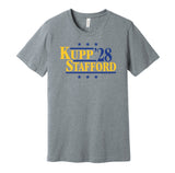 cooper kupp matthew stafford for president 2028 los angeles rams fan parody grey shirt