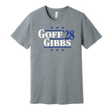 jared goff jahmyr gibbs for president 2028 detroit lions fan parody grey shirt