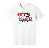 sebastian aho antti raanta for president 2028 carolina hurricanes fan election parody white shirt