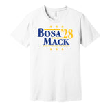 joey bosa khalil mack for president 2028 las angeles chargers fan parody white shirt