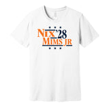 bo nix marvin mims jr for president 2028 denver broncos fan election parody white shirt