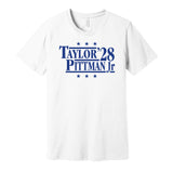 jonathan taylor michael pittman for president 2028 indianapolis colts fan election parody white shirt