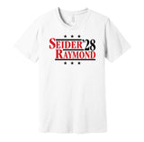 seider raymond '28 for president 2028 detroit red wings fan election parody white shirt