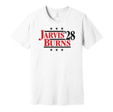 jarvis burns for president 2028 carolina hurricanes fan election parody white shirt