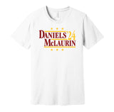 jayden daniels mclaurin for president 2024 washington commanders fan throwback white shirt