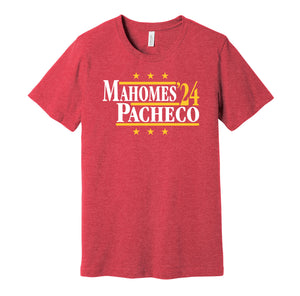 patrick mahomes isiah pacheco for president 2024 kansas city chiefs red shirt