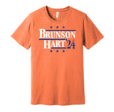 jalen brunson josh hart for president 2024 new york knicks fan orange shirt