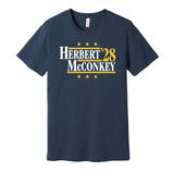 justin herbert ladd mcconkey for president 2028 los angeles chargers fan parody navy shirt