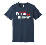 aaron ekblad sergei bobrovsky for president 2024 florida panthers stanley cup champions fan navy shirt