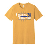 cozens thompson '28 for president 2028 buffalo sabres fan election parody gold shirt 