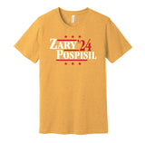 connor zary martin pospisil for president 2024 calgary flames fan gold shirt