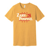 connor zary pospisil for president 2028 calgary flames fan election parody gold shirt