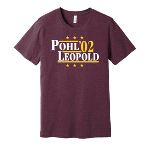 minnesota gophers 2002 hockey team pohl jordan leopold fan maroon shirt