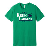 dave krieg steve largent for president 1986 80s seattle seahawks fan election parody green shirt