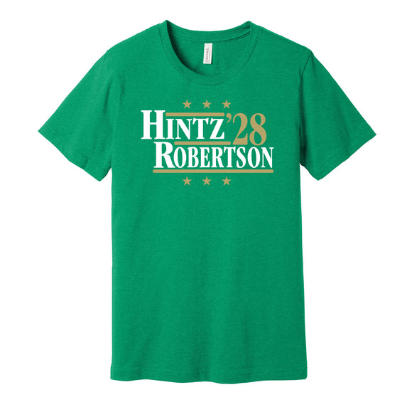 hintz robertson '28 for president 2028 dallas stars fan election parody green shirt