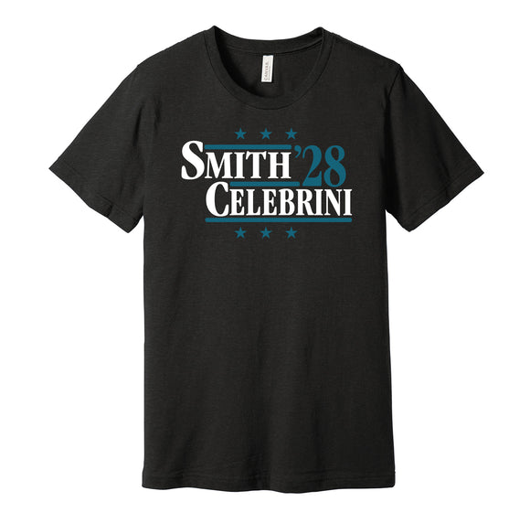 will smith celebrini '28 for president 2028 san jose sharks fan election parody black shirt