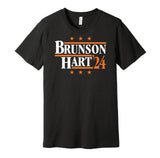 jalen brunson josh hart for president 2024 new york knicks fan black shirt