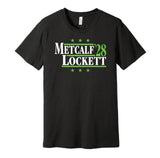 dk metcalf tyler lockett for president 2028 seattle seahawks fan election parody black shirt