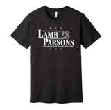 ceedee lamb micah parsons for president 2028 dallas cowboys election parody black shirt