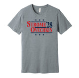 strome ovie ovechkin for president 2028 washington capitals fan election parody grey shirt