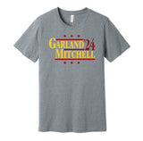 donovan mitchell darius garland for president 2024 cleveland cavaliers cavs retro throwback grey shirt