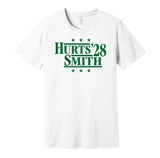 jalen hurts devonta smith for president 2028 philadelphia eagles fan parody white shirt