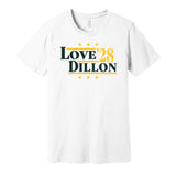 jordan love aj dillon for president 2028 green bay packers fan parody white shirt