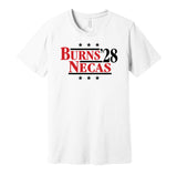 brent burns martin necas for president 2028 carolina hurricanes fan election parody white shirt