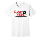 kane debrincat '28 for president 2028 detroit red wings fan election parody white shirt