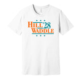 tyreek hill jaylen waddle for president 2028 miami dolphins fan election parody white shirt