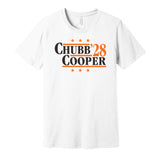 Chubb & Cooper '28 - Cleveland Football Legends Political Campaign Parody T-Shirt - Hyper Than Hype Shirts