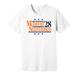 mcdavid nugent-hopkins for president 2028 edmonton oilers fan election parody white shirt