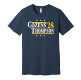 cozens thompson '28 for president 2028 buffalo sabres fan election parody navy shirt 