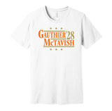 gauthier mctavish for president 2028 anaheim ducks fan election parody white shirt