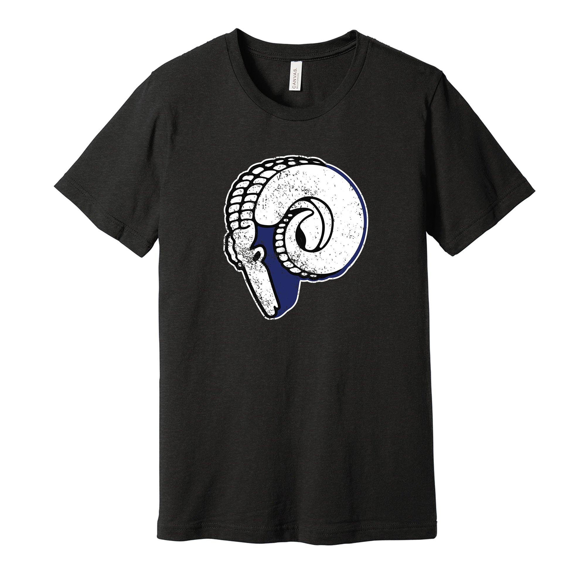 Cleveland Rams 1940s Distressed Logo - Defunct Ohio Sports Team Shirt - Celebrate Football Heritage and History - Hyper Than Hype Shirts M / Black