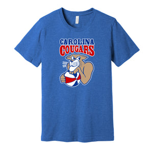 carolina cougars aba retro throwback blue shirt