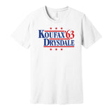 koufax drysdale dodgers retrot throwback white shirt