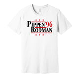 pippen rodman for president 1996 chicago bulls retro white shirt