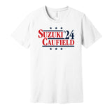 suzuki caufield for president 2024 habs white shirt